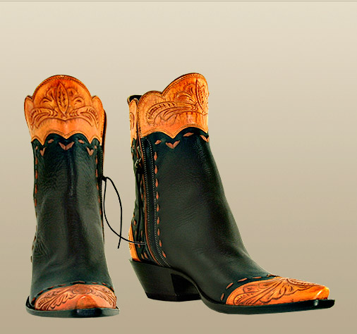 Marcy - Forest Green Zorro Stallion Cowboy Boots